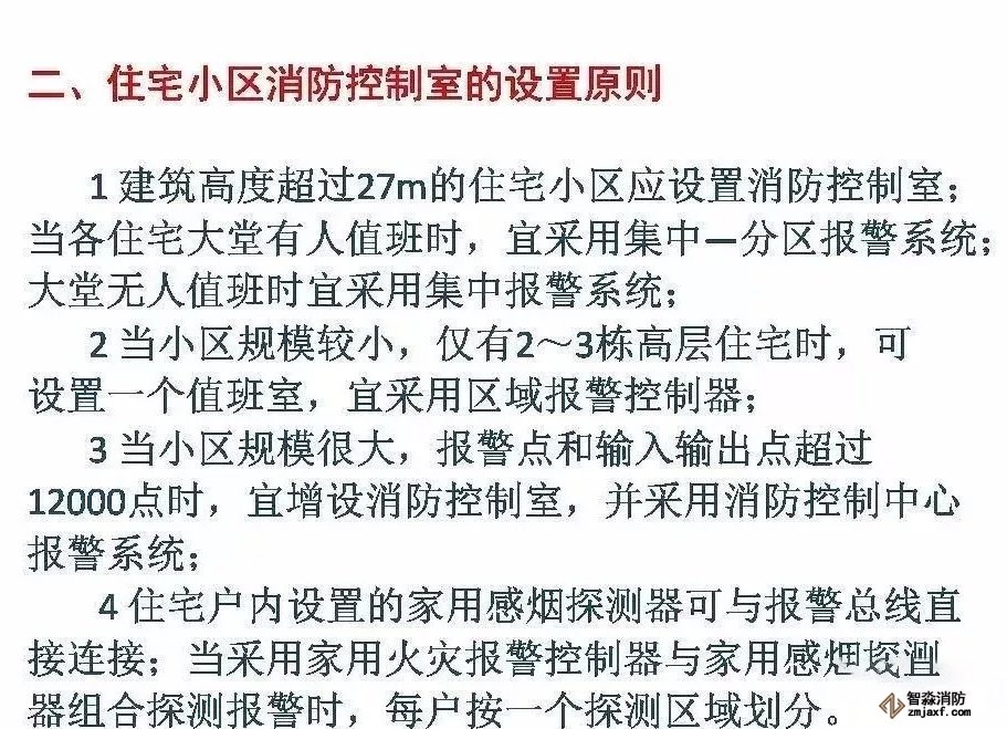 小區住宅報警消防器材設置規定